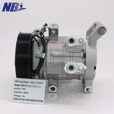 Harga yang bagus Hailax langsung keluar 7pk 12VOLT kompresor udara baru 447190-2650/88320-0K100 Kondisi digunakan on line